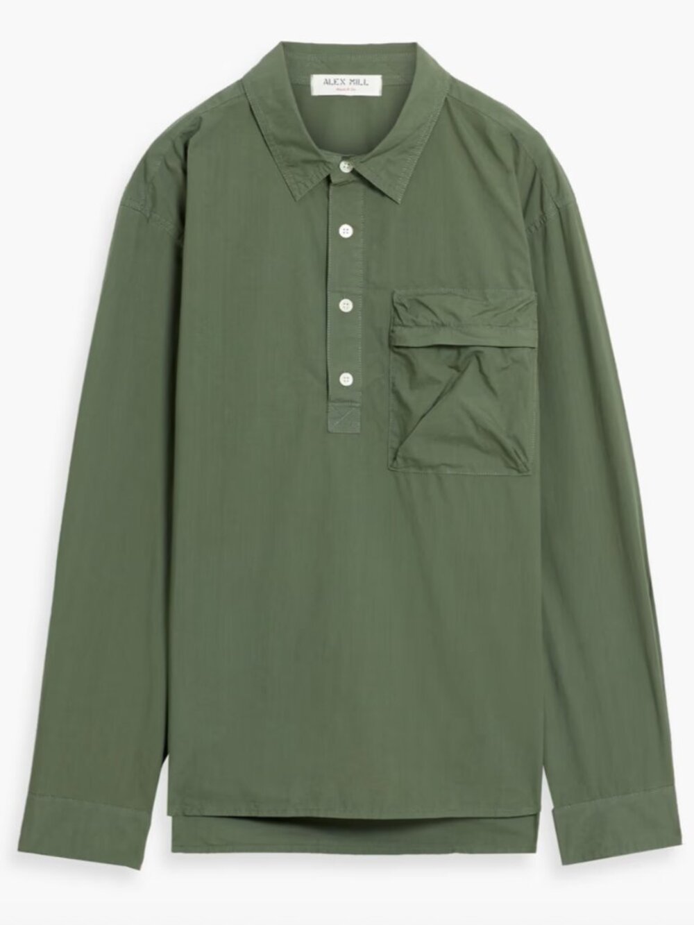 Alex Mill Cotton-Poplin Polo Shirt